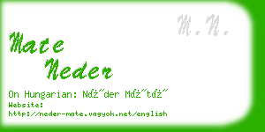 mate neder business card